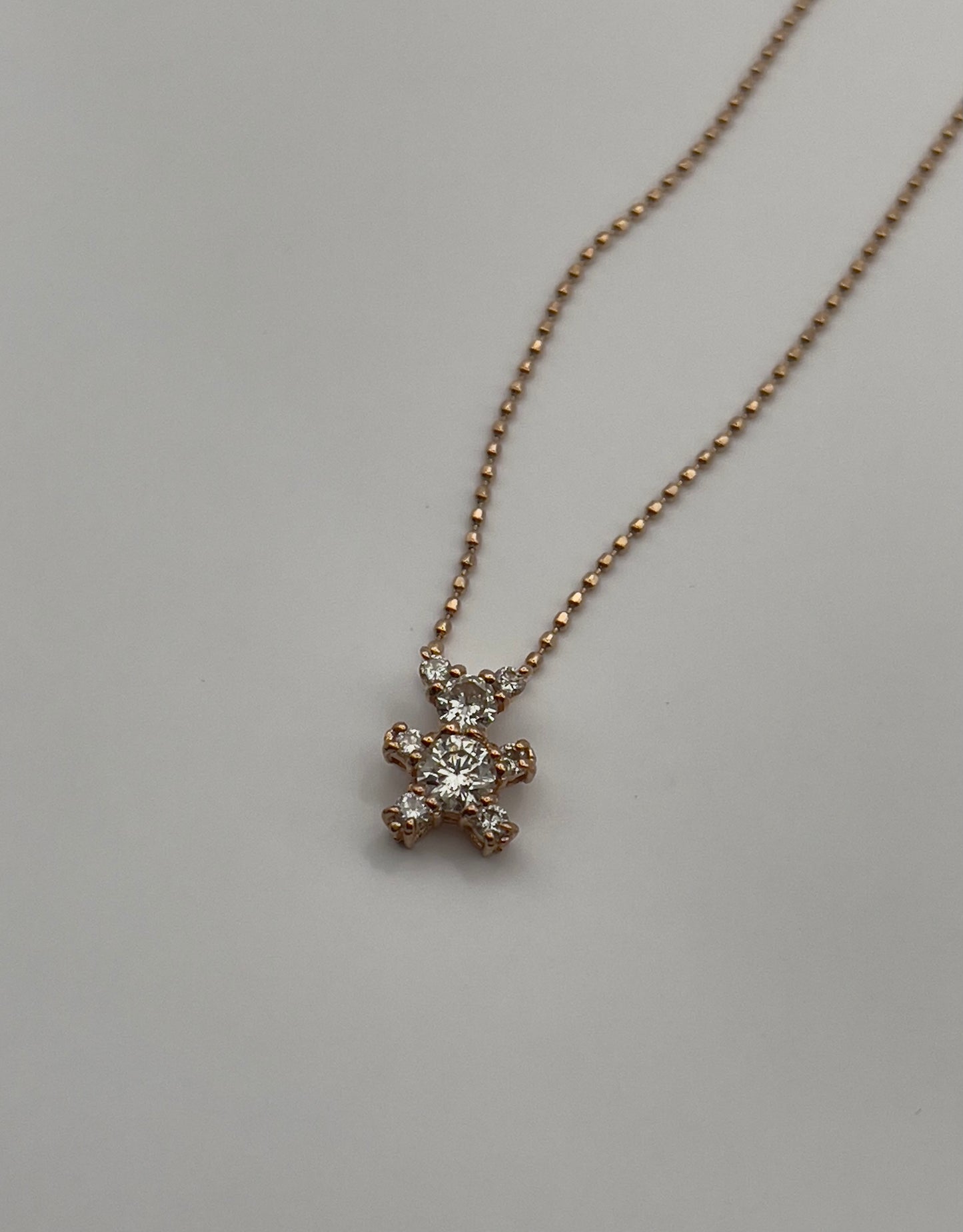 18k Rose Gold Teddy Bear Pendant Necklace